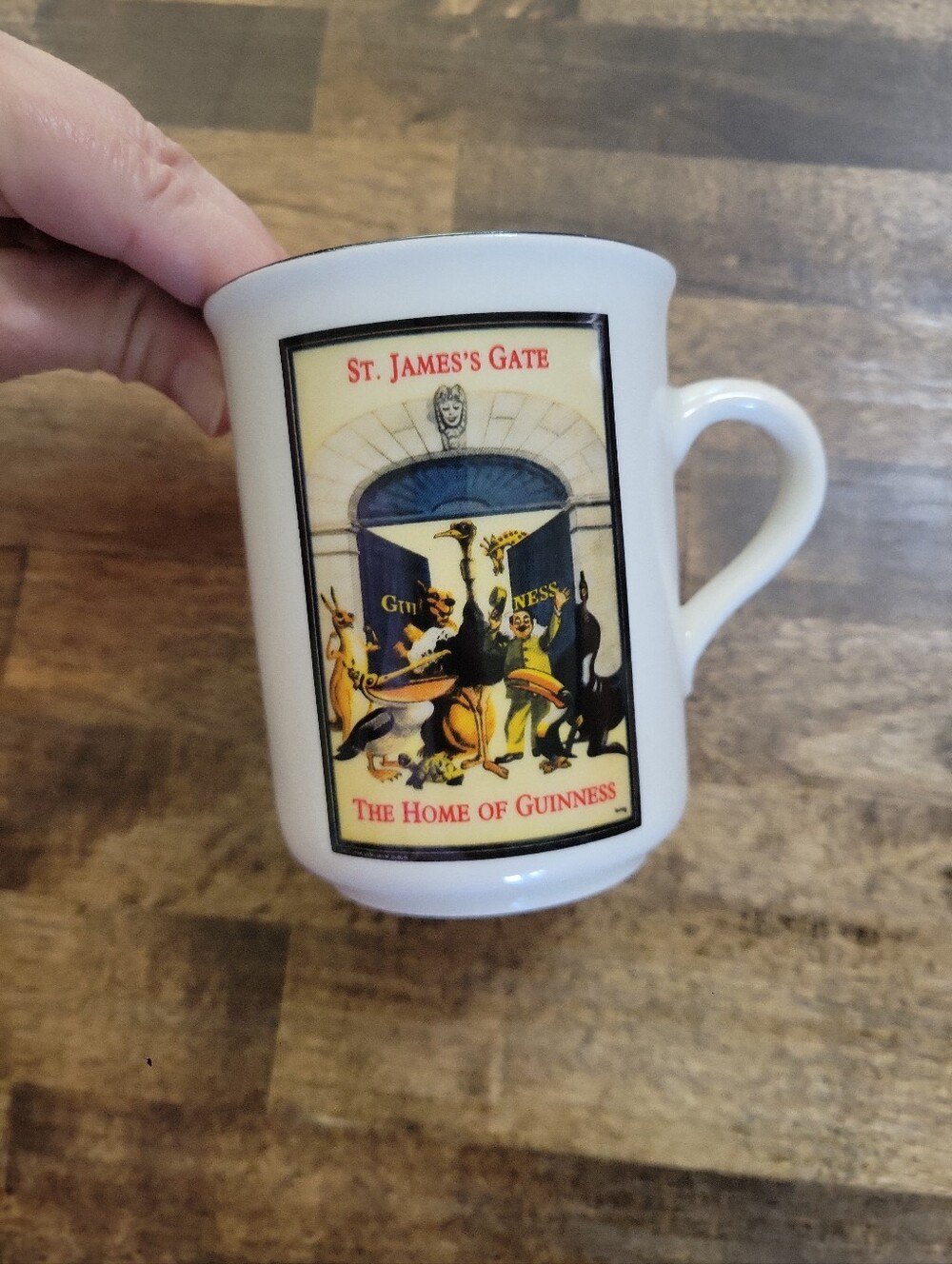 Guinness Black/Cream Ceramic Mug with Colorful St. James's Gate Artwork